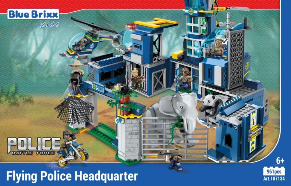 Blue Brixx 107134 Waldpolizei: fliegende Polizeistation