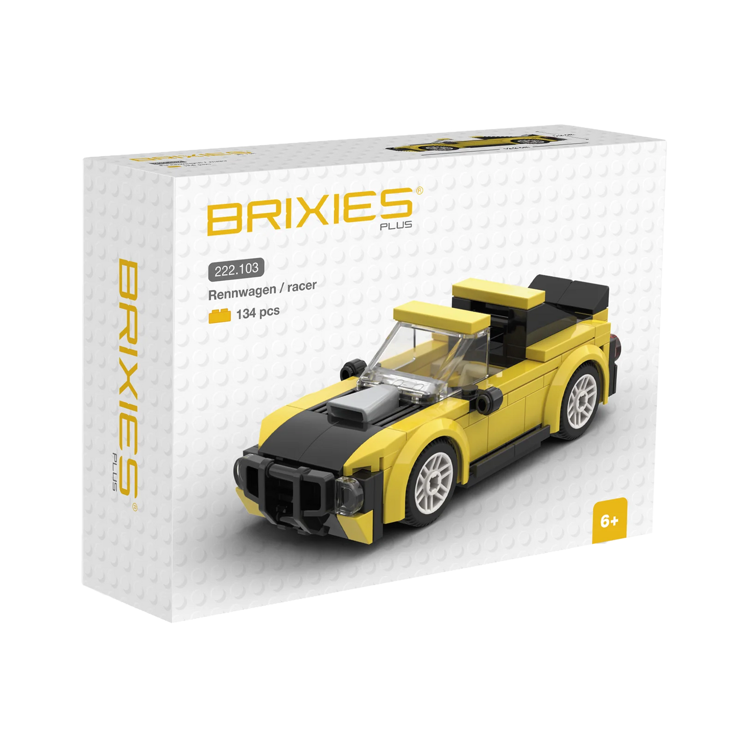 BRIXIES Plus® 222.103 Mini Rennwagen gelb