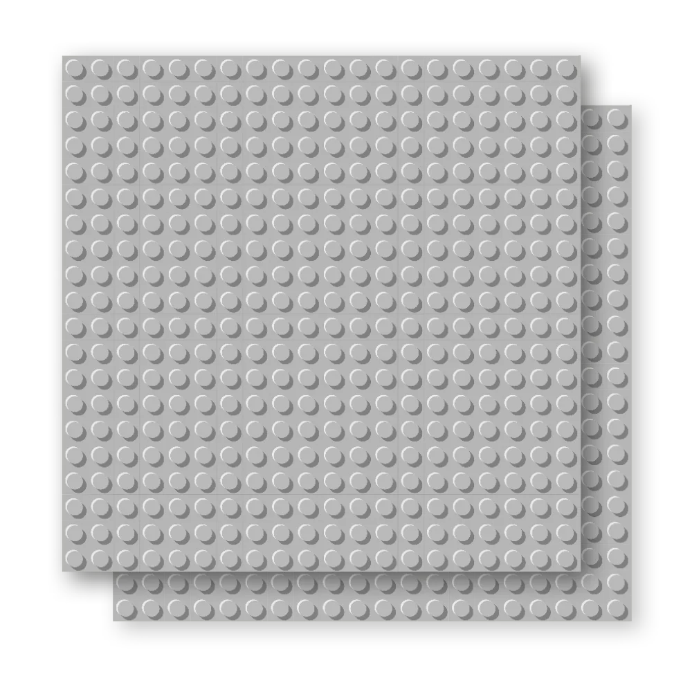 BRIXIES Plus® Basis Platte Hellgrau 20 x 20