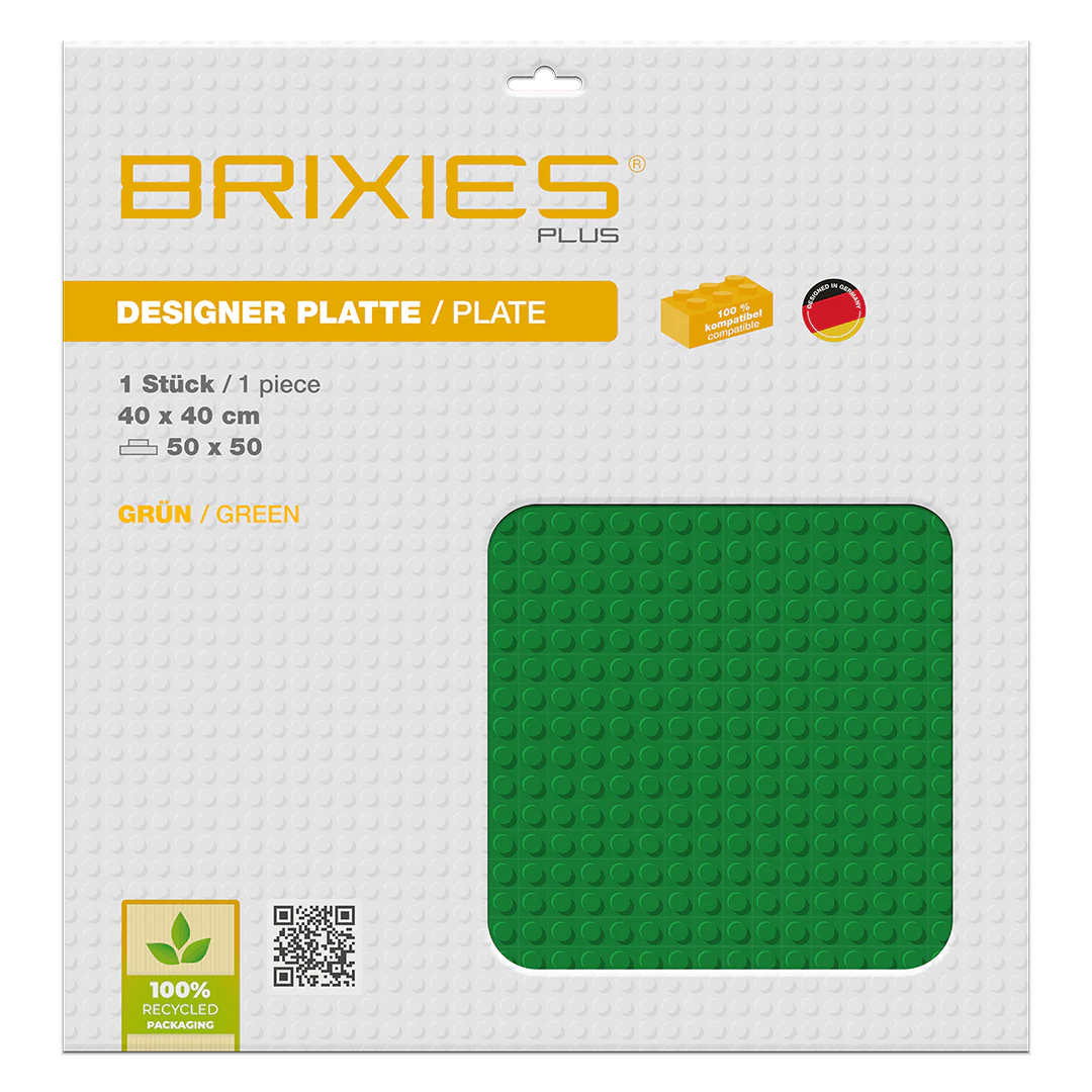 BRIXIES Plus® Basis Platte Grün 50 x 50