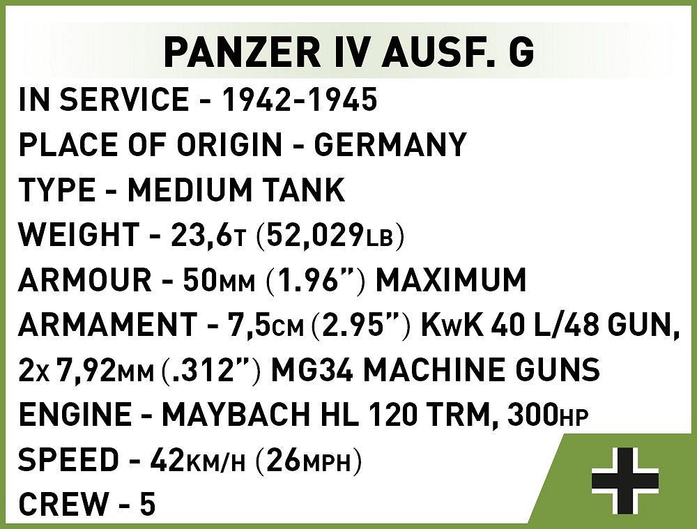 COBI® 2714 Panzer IV Ausf.G
