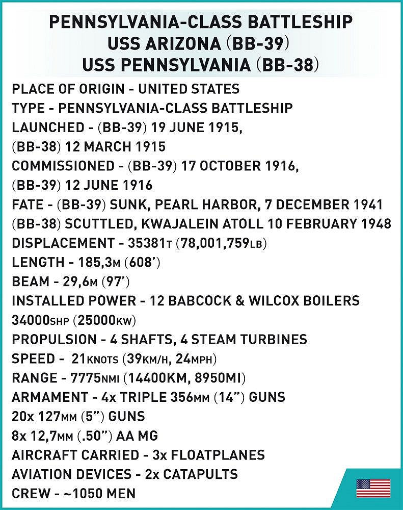 COBI® 4842 Pennsylvania - Class Battleship (2in1) - Executive Edition