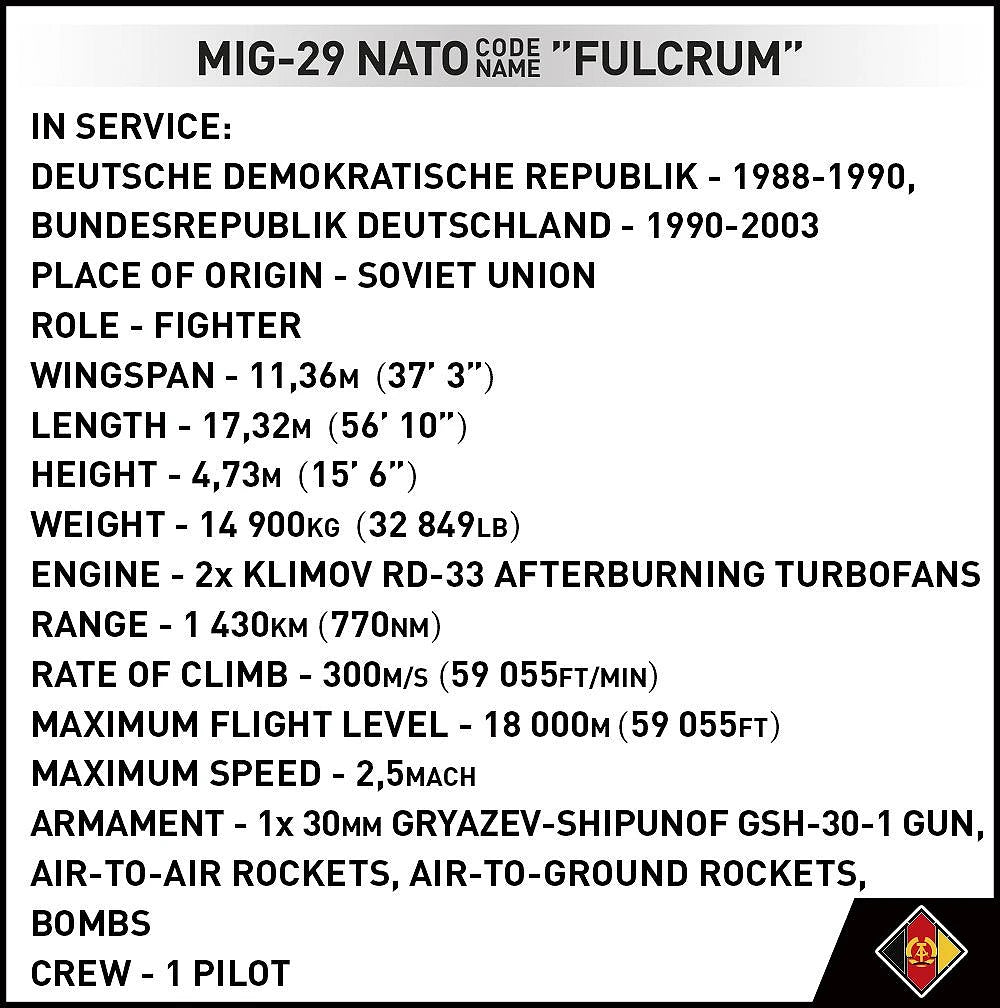 COBI® 5851 MiG-29 (East Germany)