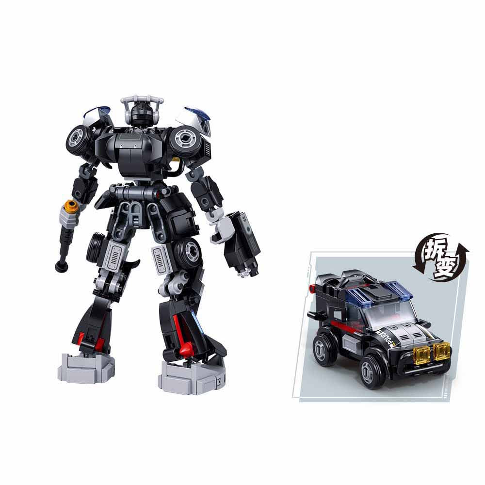 Sluban M38-B1316 Exosuit 2in1 Roboter Polizeiauto