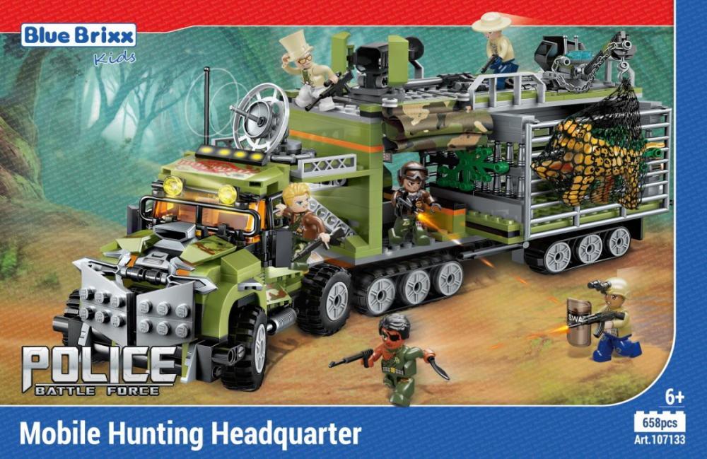 Blue Brixx 107133 Waldpolizei: Mobiler Jäger-HQ-Truck