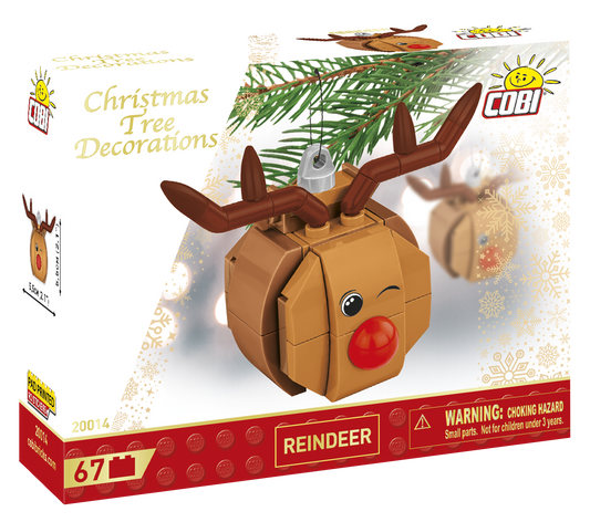 COBI® 20014 Christbaumschmuck - Rentier mit der roten Nase