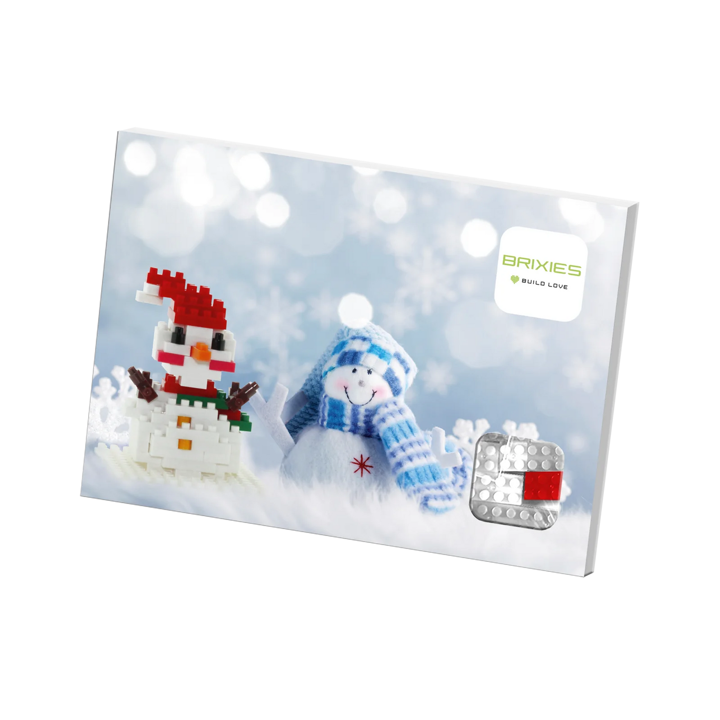 BRIXIES® Postkarte Schneemann