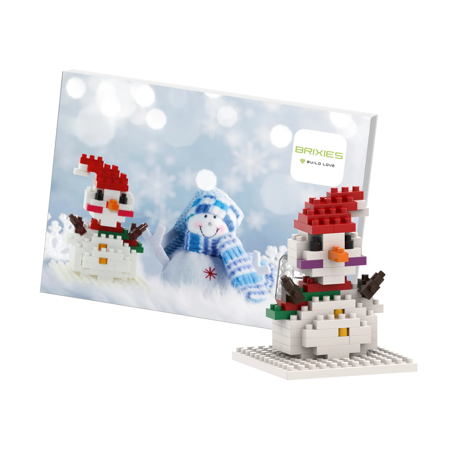 BRIXIES® Postkarte Schneemann