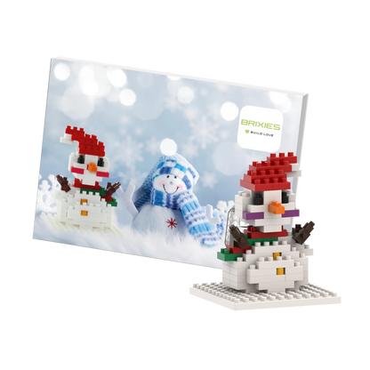 BRIXIES® Postkarte Schneemann