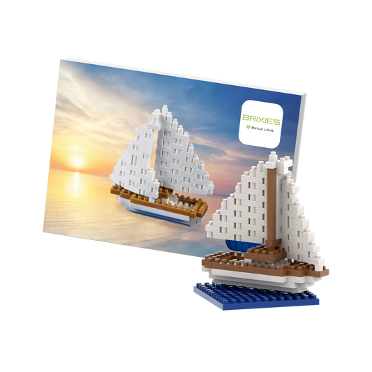 BRIXIES® Postkarte Segelschiff