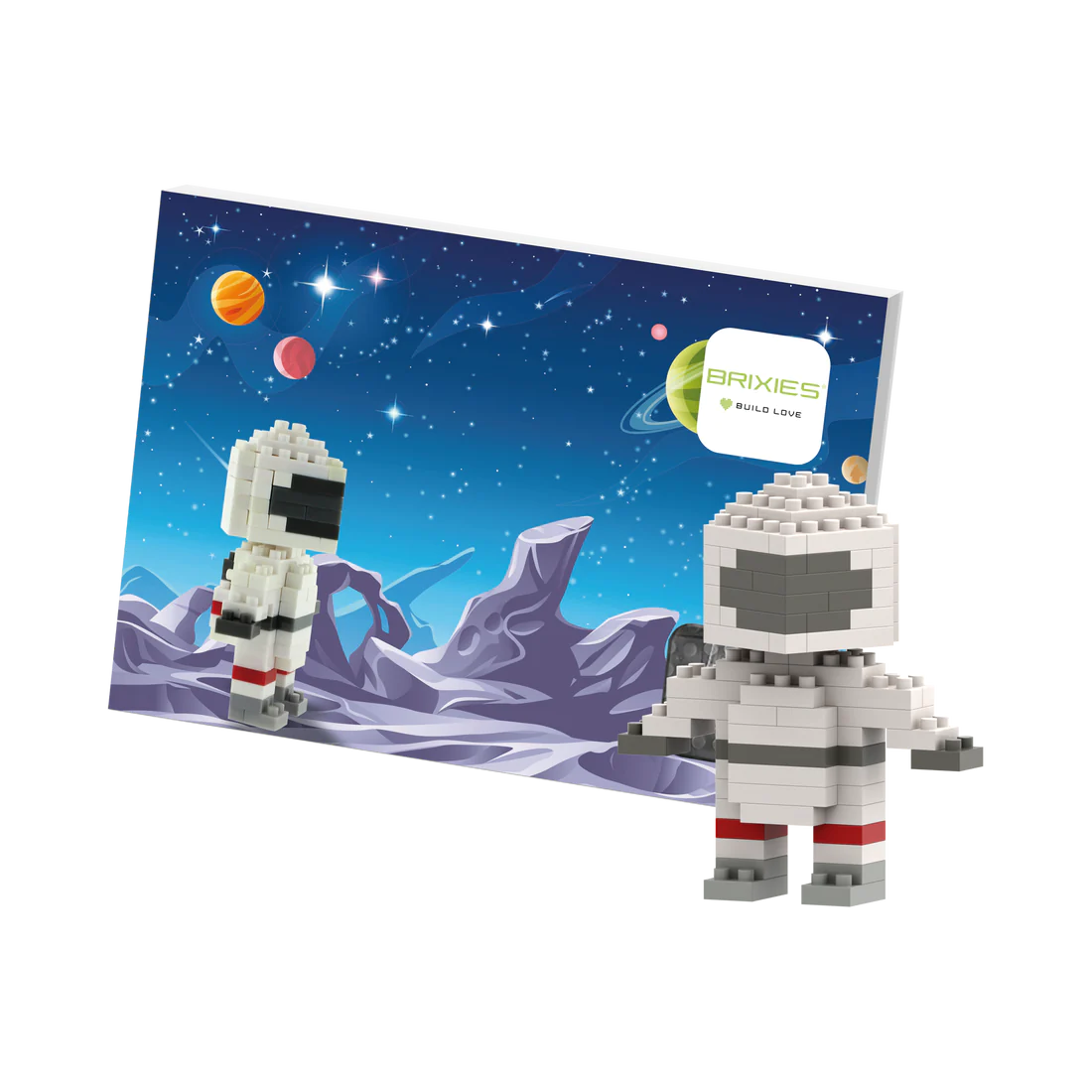 BRIXIES® Postkarte Astronaut