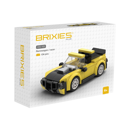 BRIXIES Plus® 222.103 Mini Rennwagen gelb