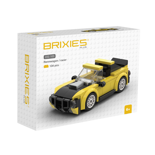 BRIXIES Plus® 222.103 Mini Rennwagen gelb