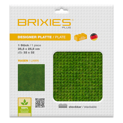 BRIXIES Plus® Designer Platte Rasen 32 x 32