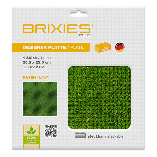 BRIXIES Plus® Designer Platte Rasen 32 x 32