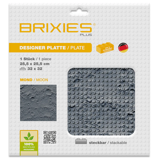 BRIXIES Plus® Designer Platte Mond 32 x 32