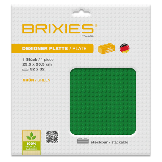 BRIXIES Plus® Basis Platte Grün 32 x 32