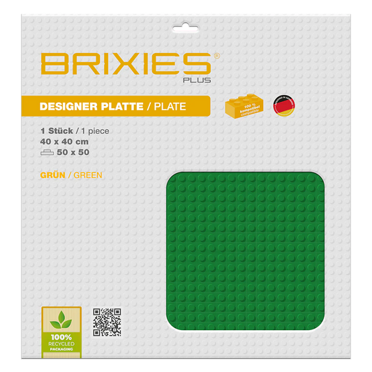 BRIXIES Plus® Basis Platte Grün 50 x 50