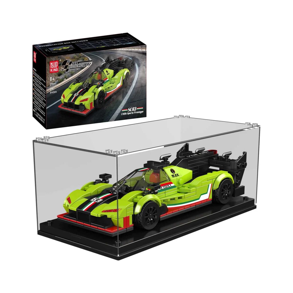 Mould King® 27097 Sportwagen SC63 inkl. Vitrine