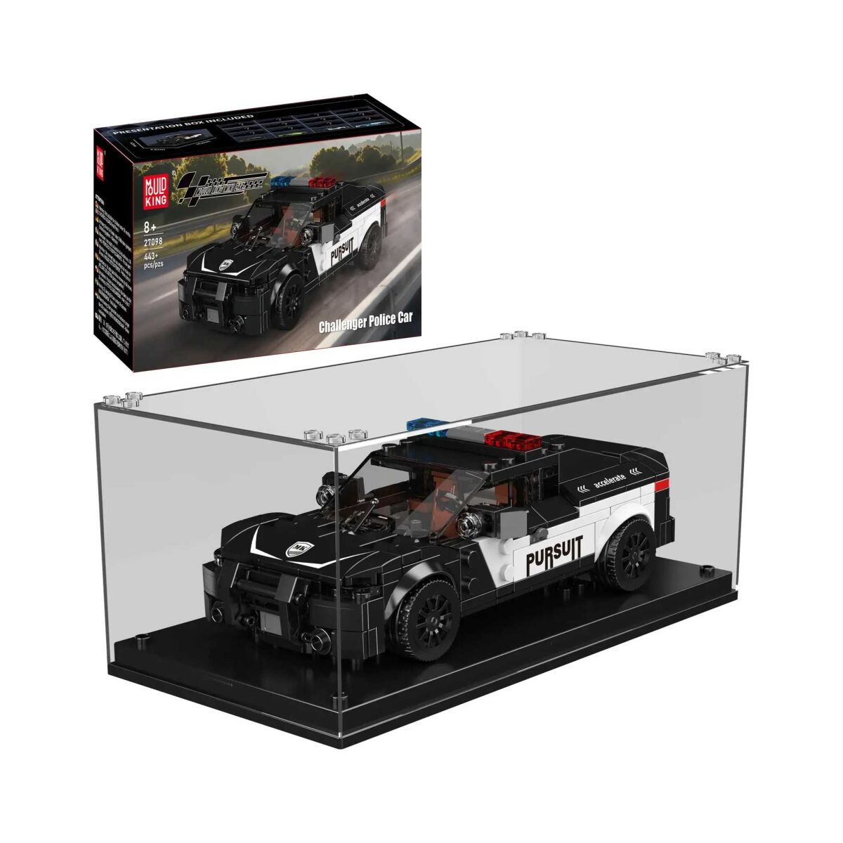 Mould King® 27098 Polizei Challenger inkl. Vitrine