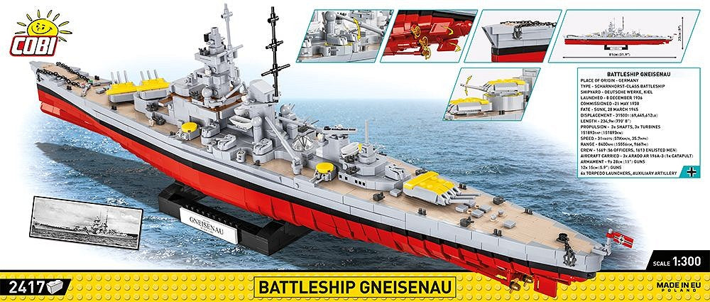 COBI® 4835 Battleship Gneisenau