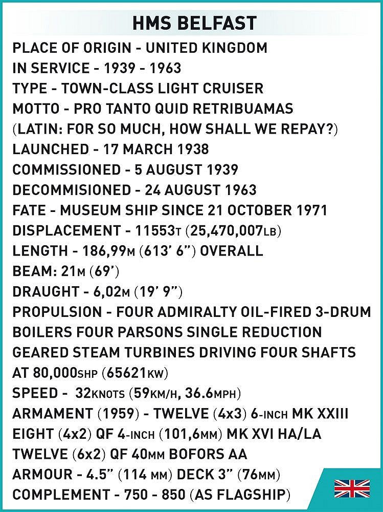 COBI® 4844 HMS Belfast