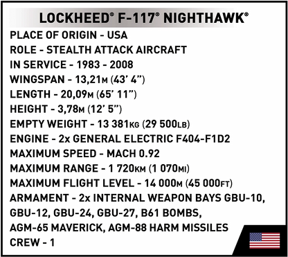 COBI® 5903 Lockheed F-117 Nighthawk