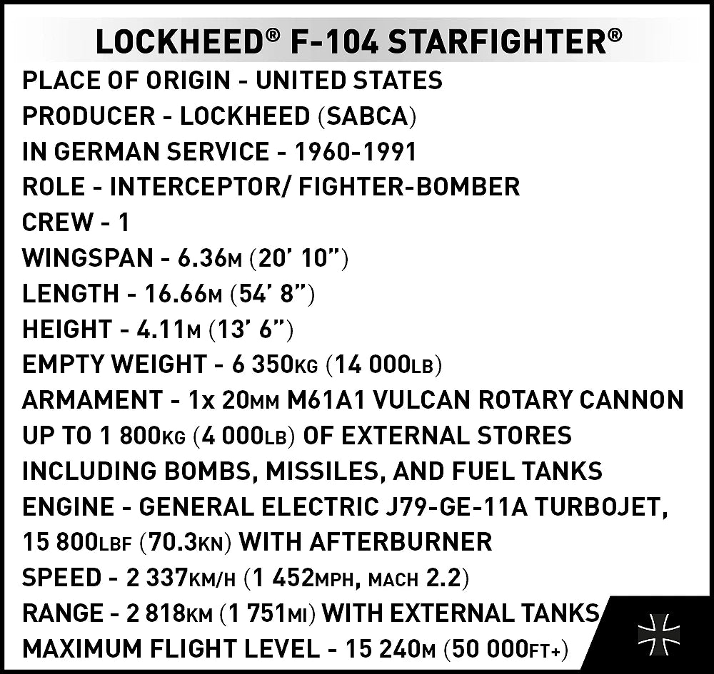 COBI® 5907  Lockheed F-104 Starfighter