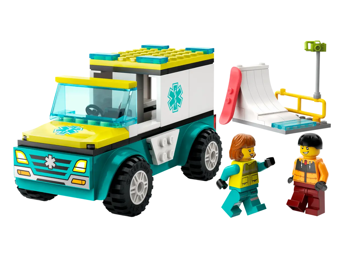 LEGO® City 60403 Rettungswagen und Snowboarder