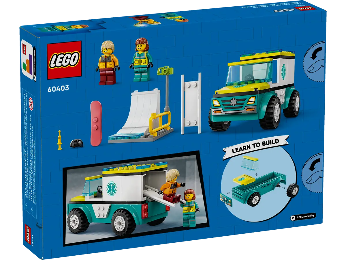 LEGO® City 60403 Rettungswagen und Snowboarder