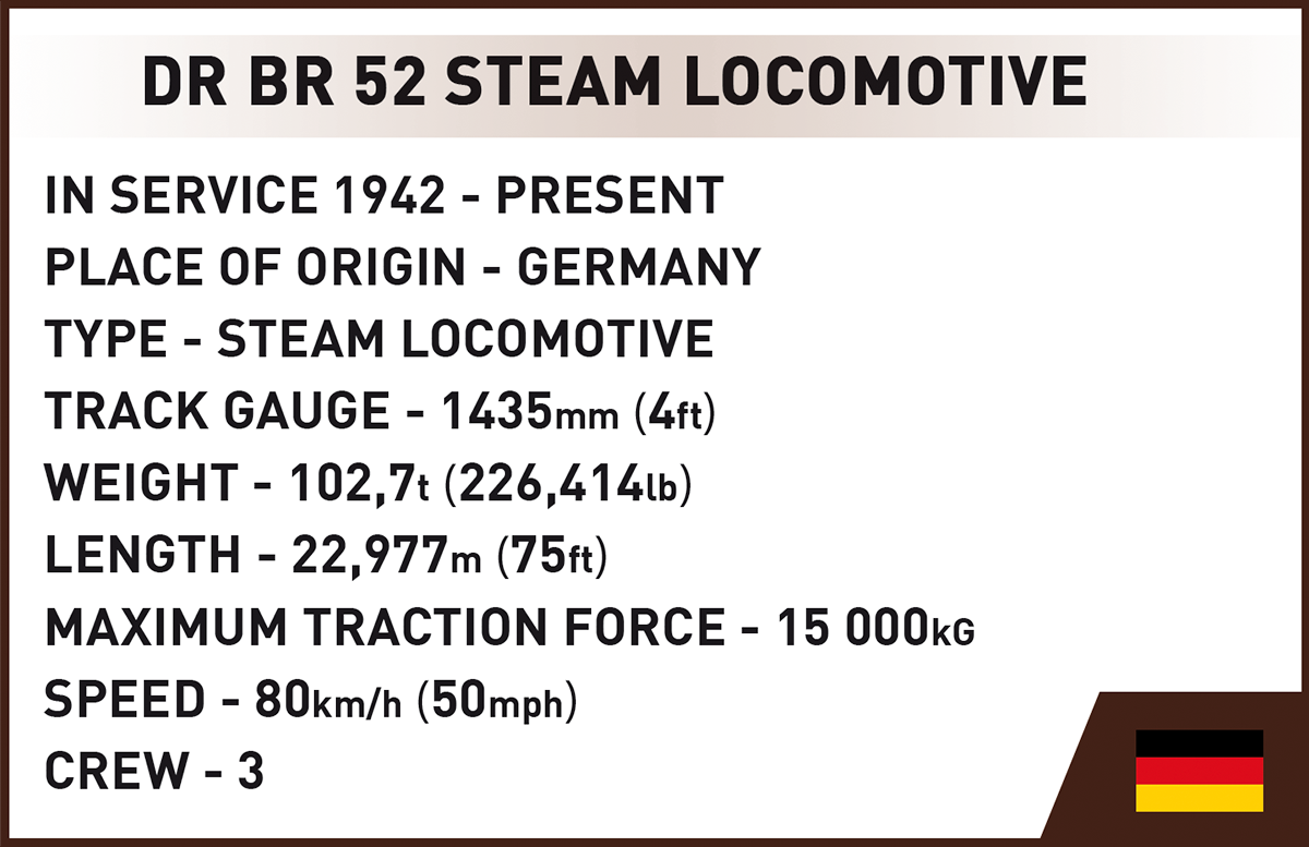 COBI® 6282 DR BR 52 Steam Locomotive