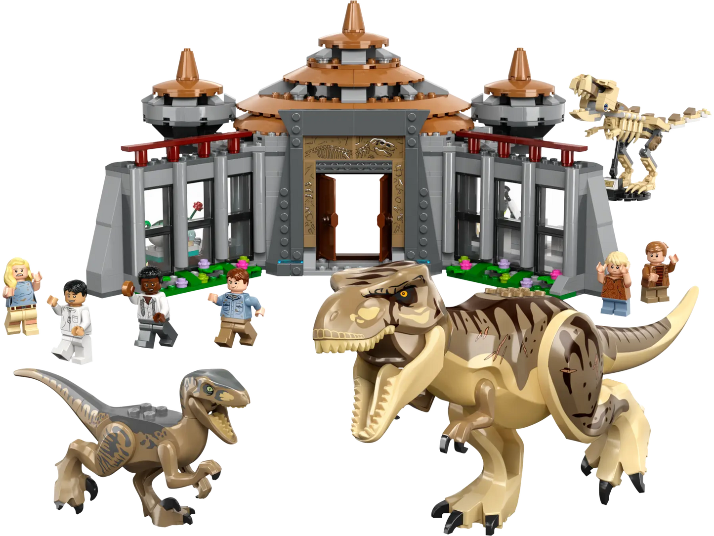 LEGO® Jurassic World™ 76961 Angriff des T. rex und des Raptors aufs Besucherzentrum