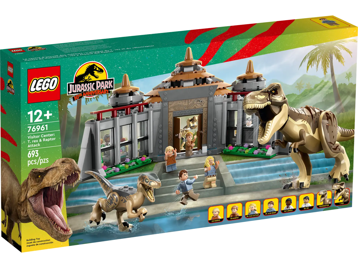 LEGO® Jurassic World™ 76961 Angriff des T. rex und des Raptors aufs Besucherzentrum