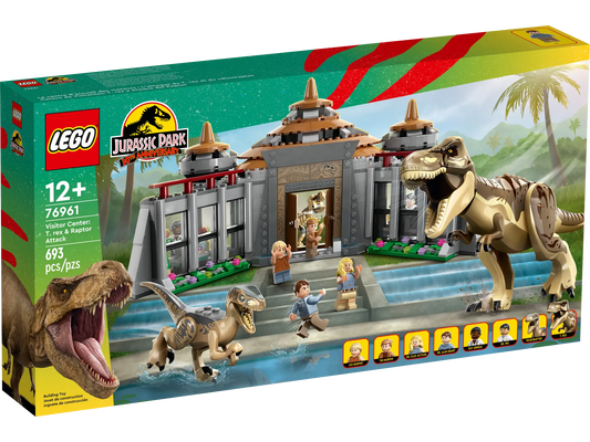 LEGO® Jurassic World™ 76961 Angriff des T. rex und des Raptors aufs Besucherzentrum