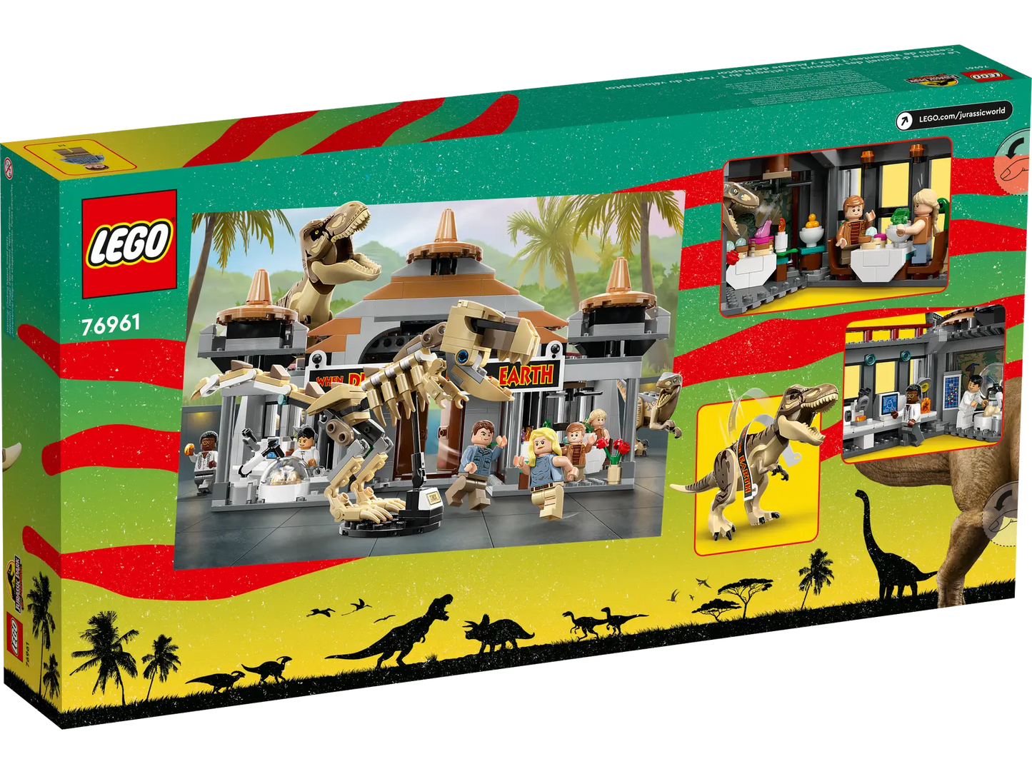 LEGO® Jurassic World™ 76961 Angriff des T. rex und des Raptors aufs Besucherzentrum