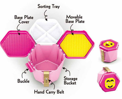 Sluban M38-B0830 Bausteine im Aufbewahrungseimer pink