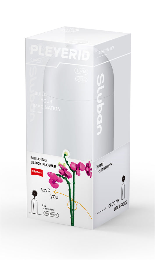 Sluban M38-B1101-12 Schmetterlings-Orchidee in Vase
