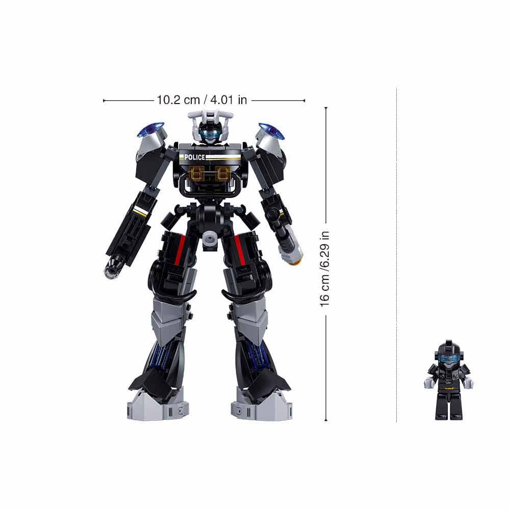 Sluban M38-B1316 Exosuit 2in1 Roboter Polizeiauto