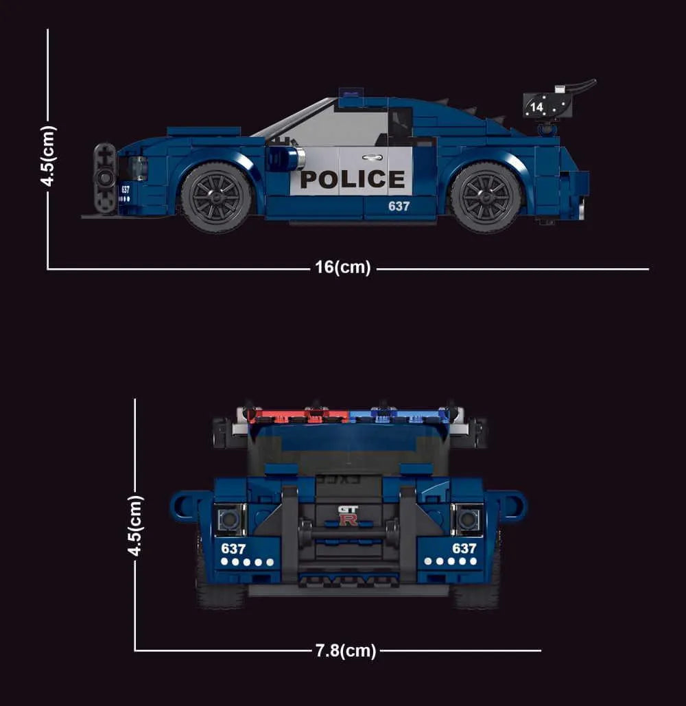Mould King® 27002 Polizeiwagen inkl. Vitrine