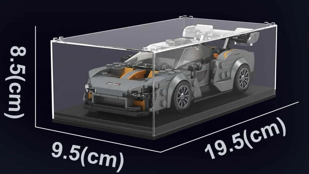 Mould King® 27008 Grauer Sportwagen Senna inkl. Vitrine