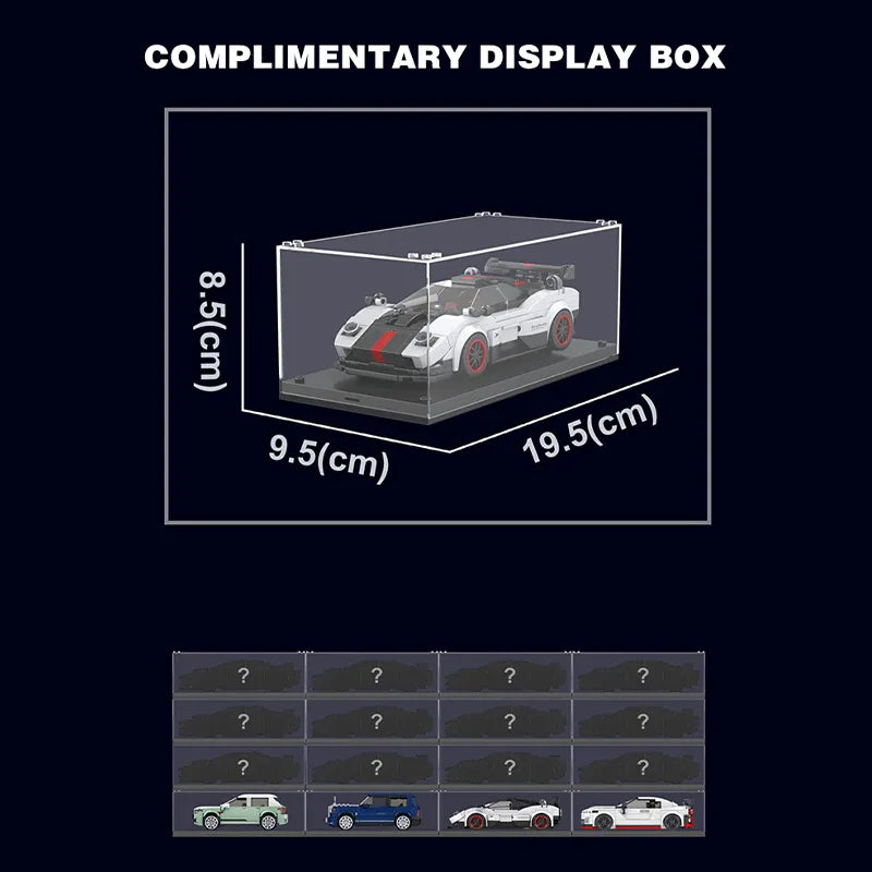 Mould King® 27030 weißer Sportwagen inkl. Vitrine