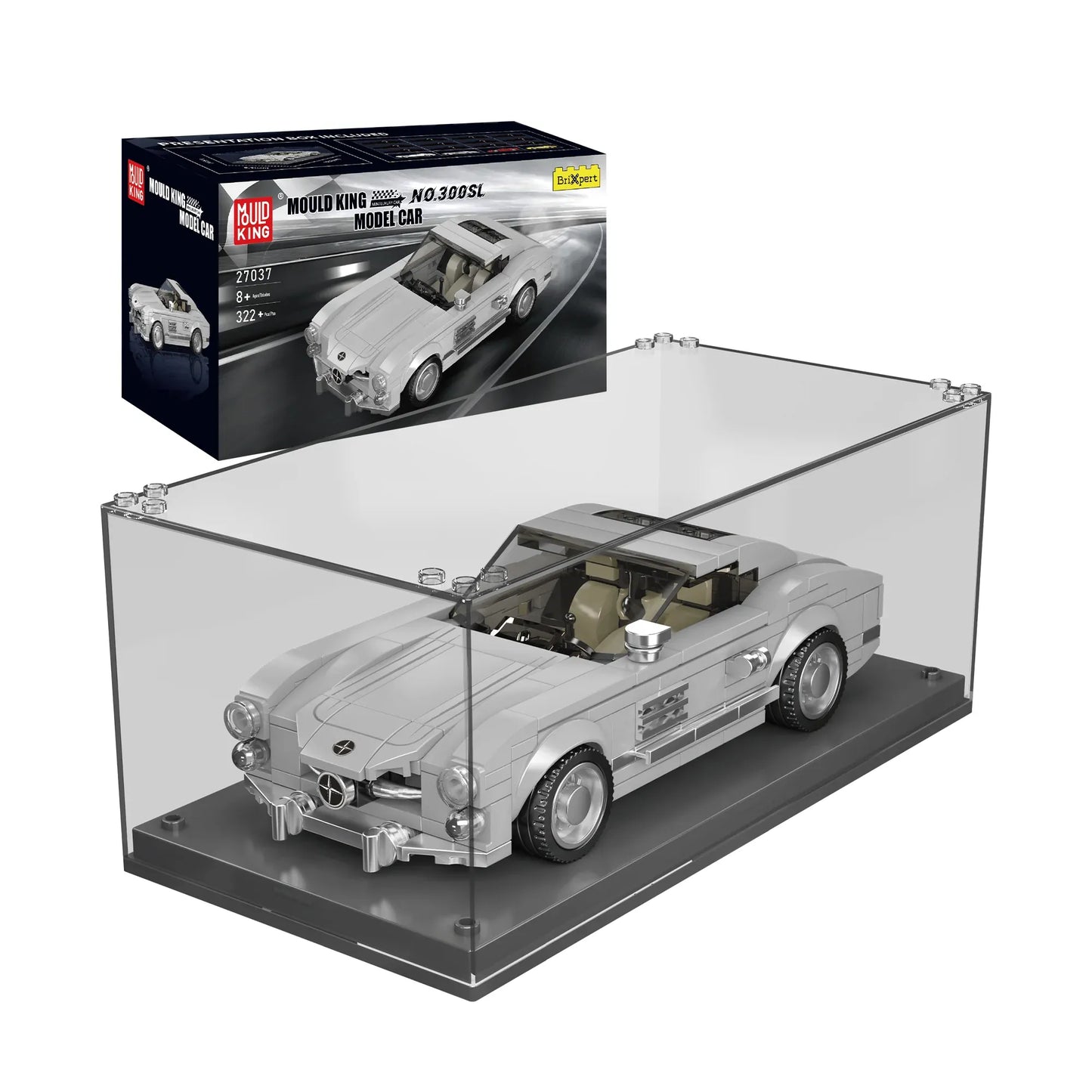 Mould King® 27037 Sportwagen 300sl inkl. Vitrine