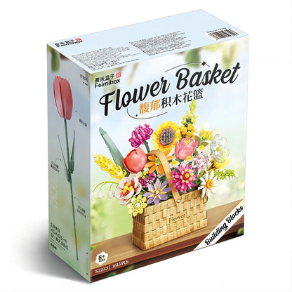 Feelo S2233 Blumenstrauß mit Flechtkorb