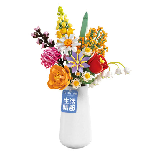 Feelo S2261 Blumenstrauß mit Keramikvase