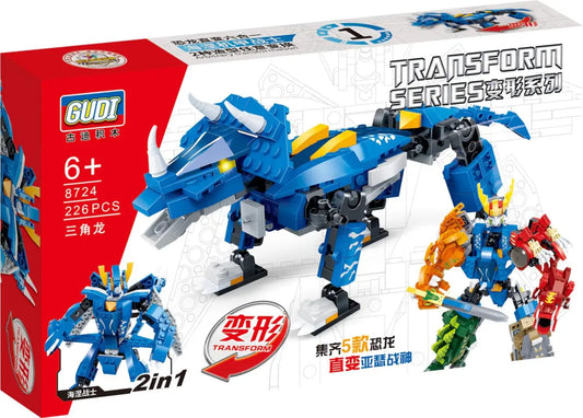 Gudi 8724 Transform Mecha-Dino Triceratops