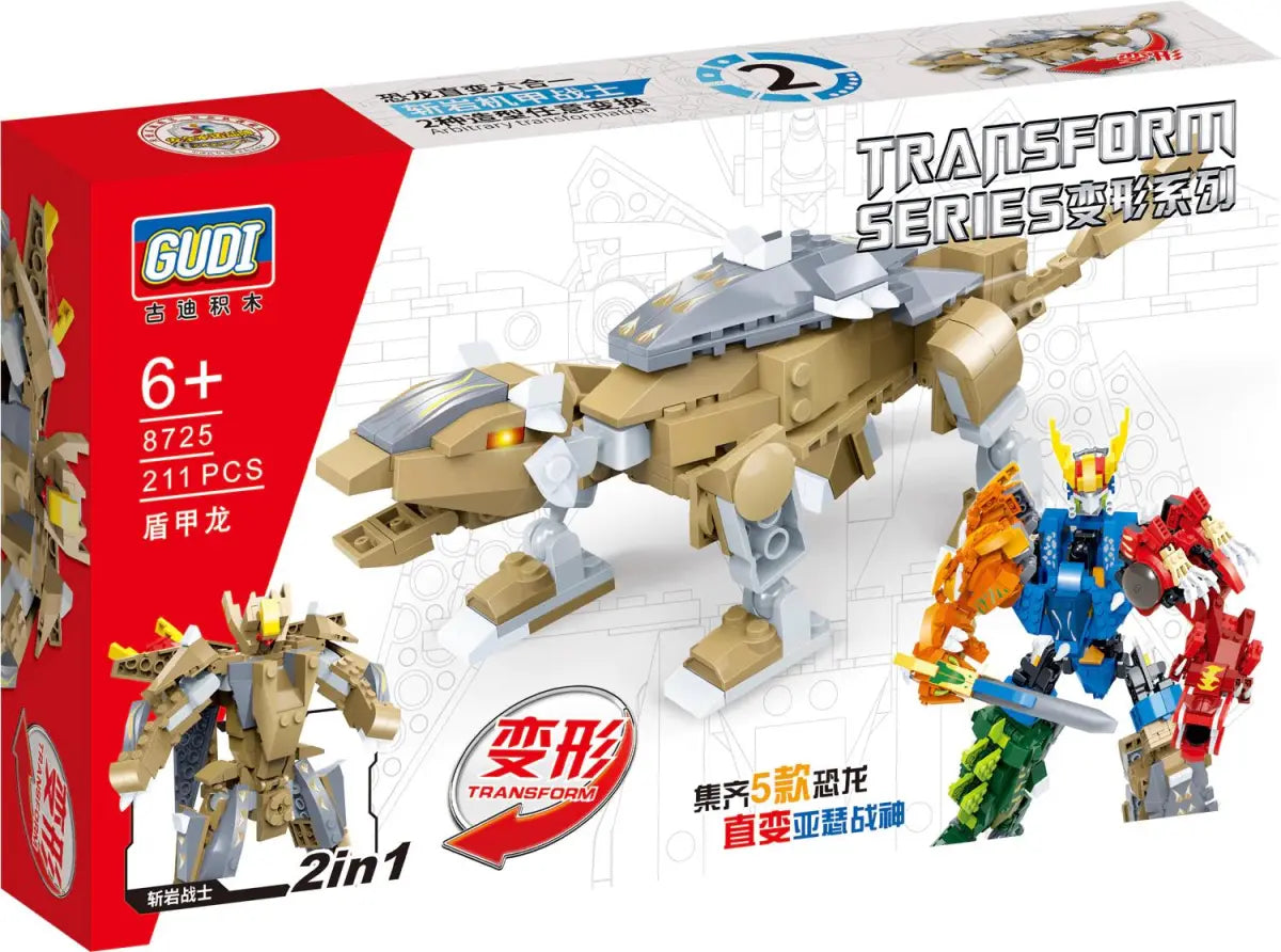 Gudi 8725 Transform Mecha-Dino Ankylosaurus