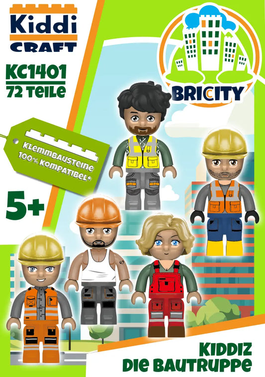 Kiddicraft KC1401 KIDDIZ Figuren-Pack: Bautruppe