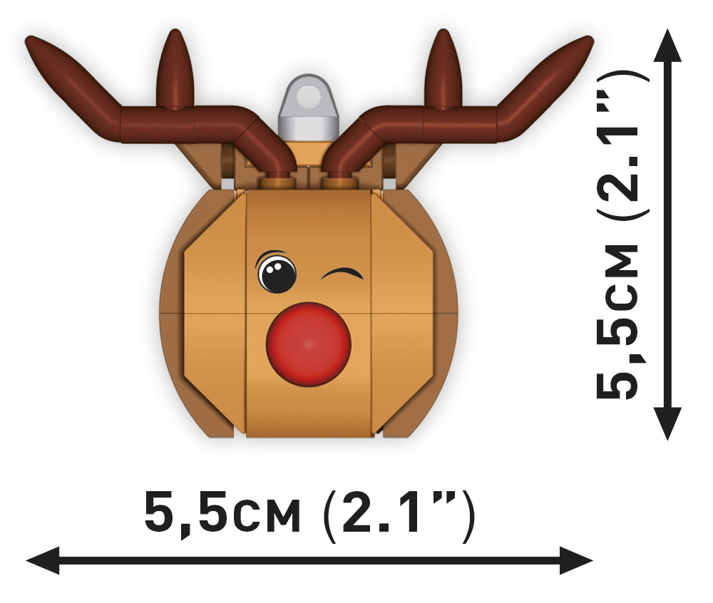 COBI® 20014 Christbaumschmuck - Rentier mit der roten Nase